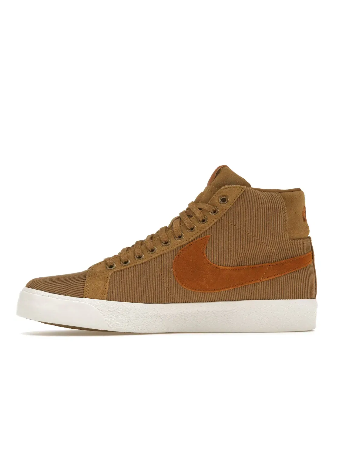 Мужские кроссовки с вельветовым текстилем Nike SB Blazer Mid Oski Orange Label, Muted Bronze/Burnt Sienna-Sail