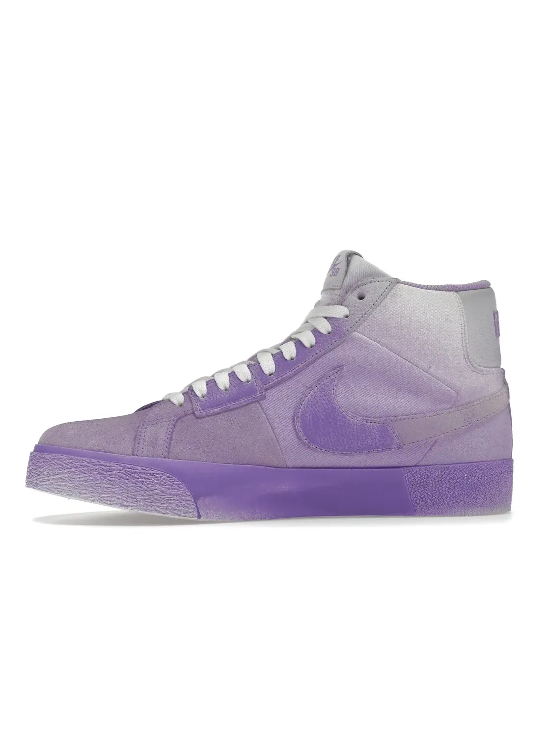 Мужские кроссовки для скейтбординга с омбре-расцветкой Nike SB Blazer Mid PRM Nike — изображение 3 из 4, белый