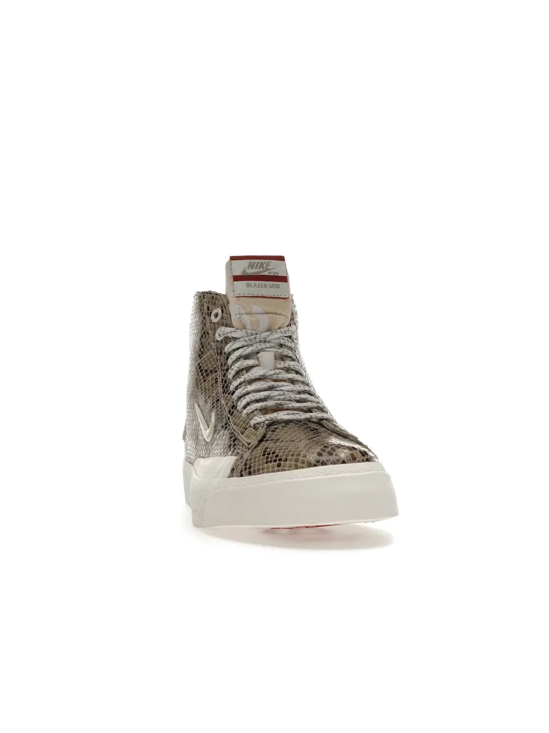 Мужские кроссовки с искусственной змеиной кожей Nike SB Blazer Mid Soulland FRI.day 03 — изображение 2 из 4, белый