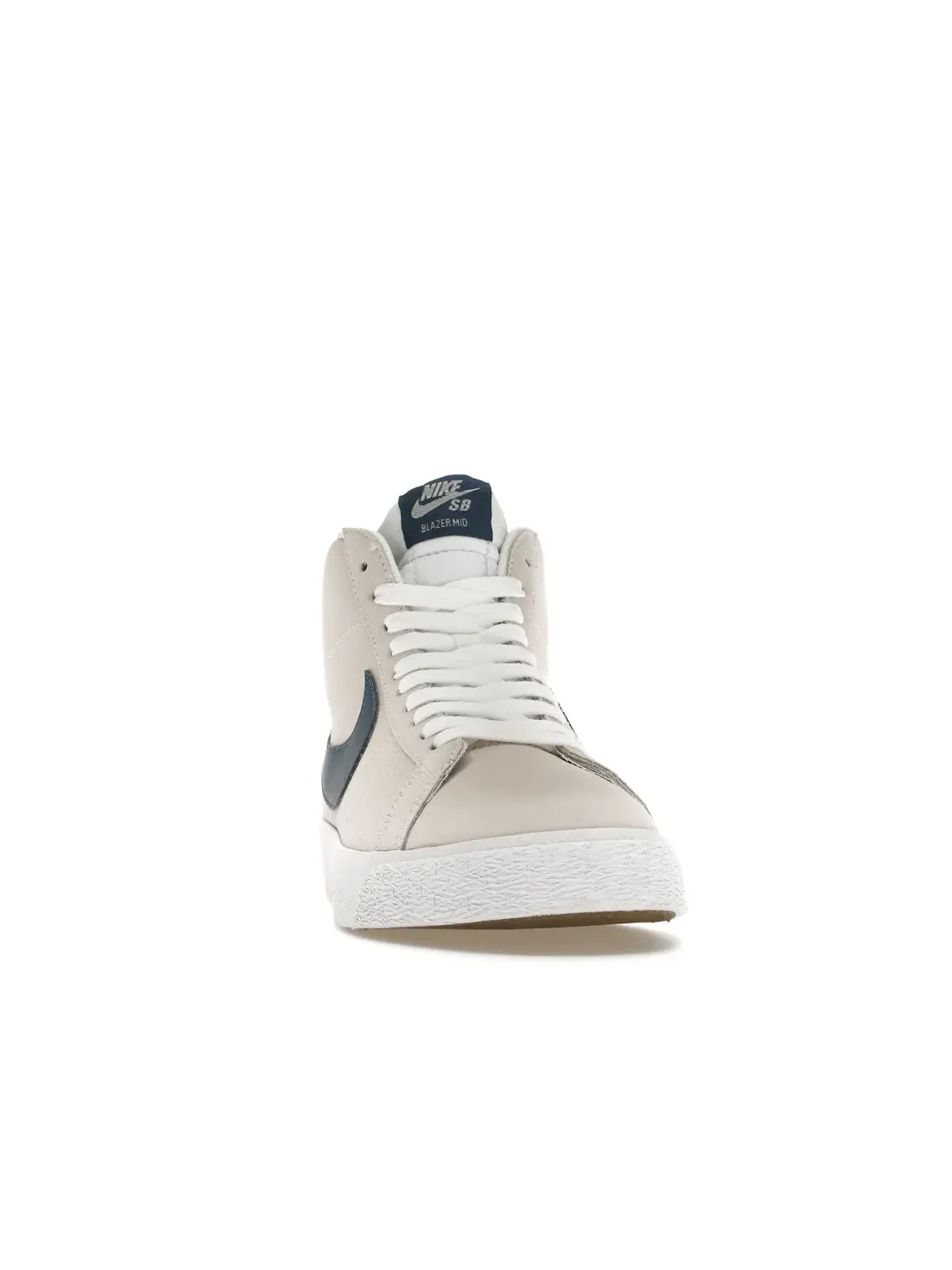 Мужские кроссовки для скейтбординга с высоким берцем Nike SB Blazer Mid — изображение 2 из 4, белый/синий