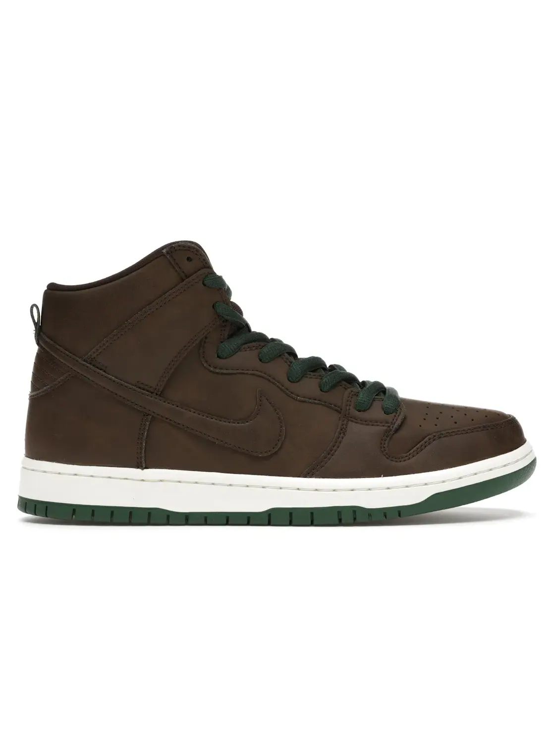 Мужские кроссовки для скейтбординга высокие Nike SB Dunk High — изображение 1 из 4, коричневый/белый-зеленый