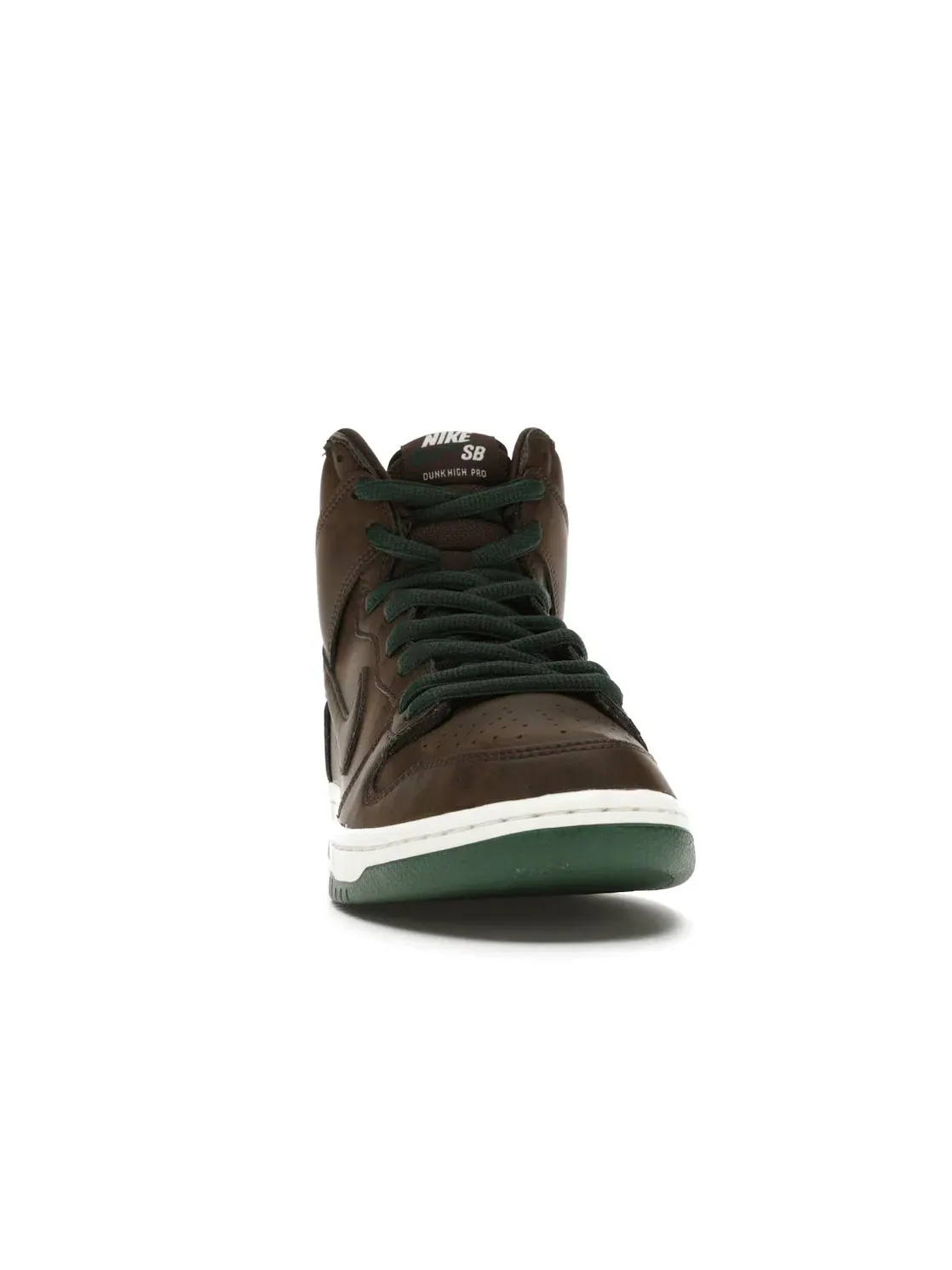 Мужские кроссовки для скейтбординга высокие Nike SB Dunk High — изображение 2 из 4, коричневый/белый-зеленый