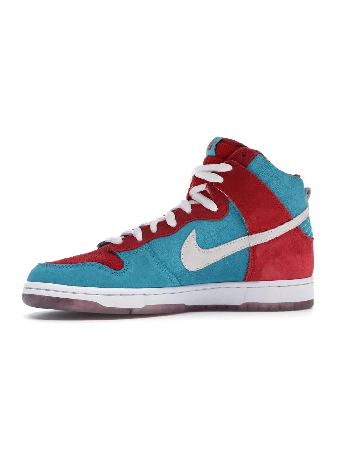 Мужские кроссовки с высоким верхом Nike SB Dunk High Nike — изображение 3 из 4, красный/белый