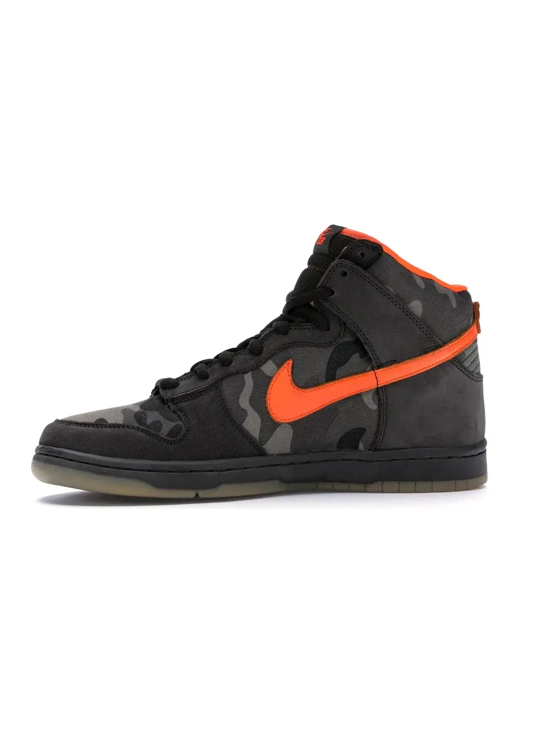 Мужские кроссовки для скейтбординга высокий с камуфляжным принтом Nike SB Dunk High — изображение 3 из 4, зеленый/оранжевый