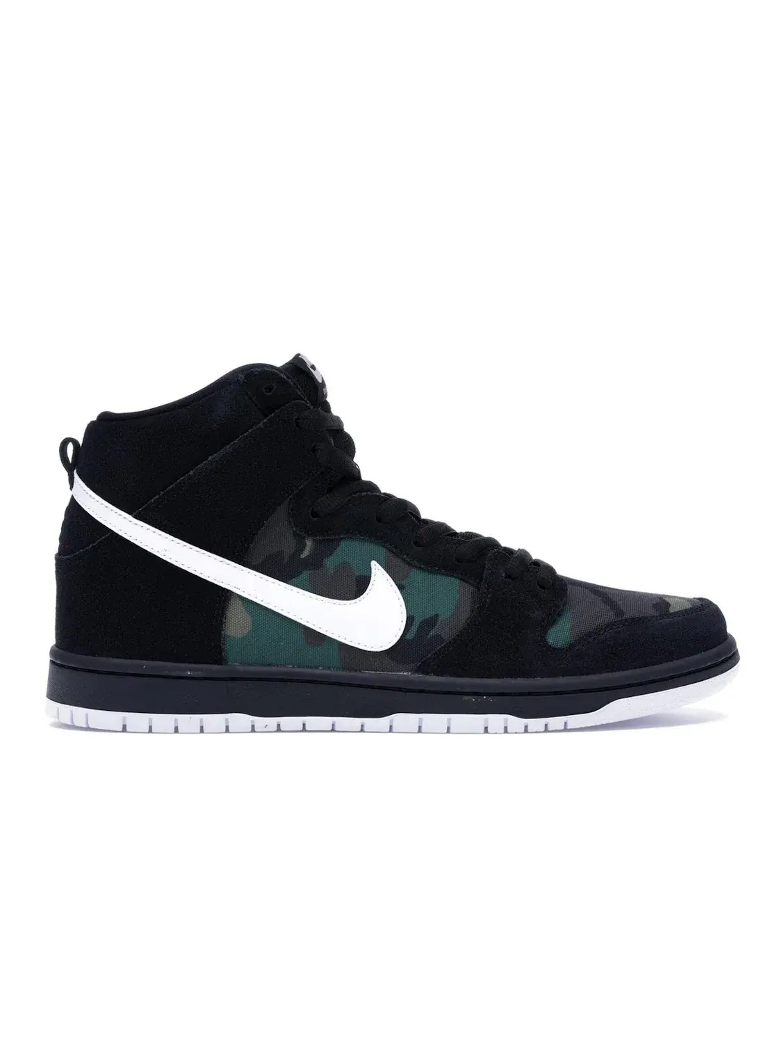 Мужские кроссовки с камуфляжным принтом Nike SB Dunk High Nike — изображение 1 из 4, черный/белый