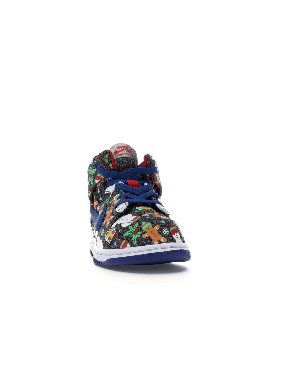 Детские кроссовки для мальчиков с принтом Nike SB Dunk High Concepts Ugly Christmas Sweater Nike — изображение 2 из 4