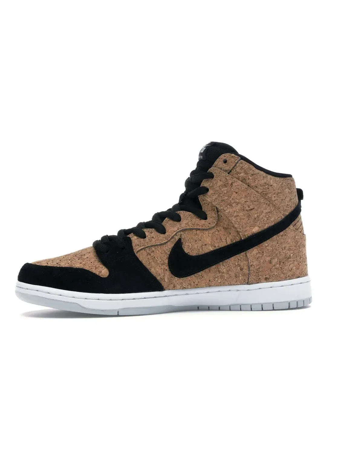 Мужские кроссовки высокие с пробковым верхом Nike SB Dunk High — изображение 3 из 4, черный/черный--белый