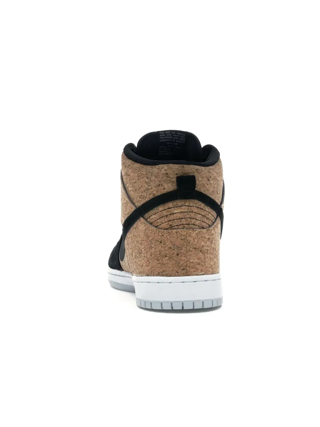 Мужские кроссовки высокие с пробковым верхом Nike SB Dunk High — изображение 4 из 4, черный/черный--белый