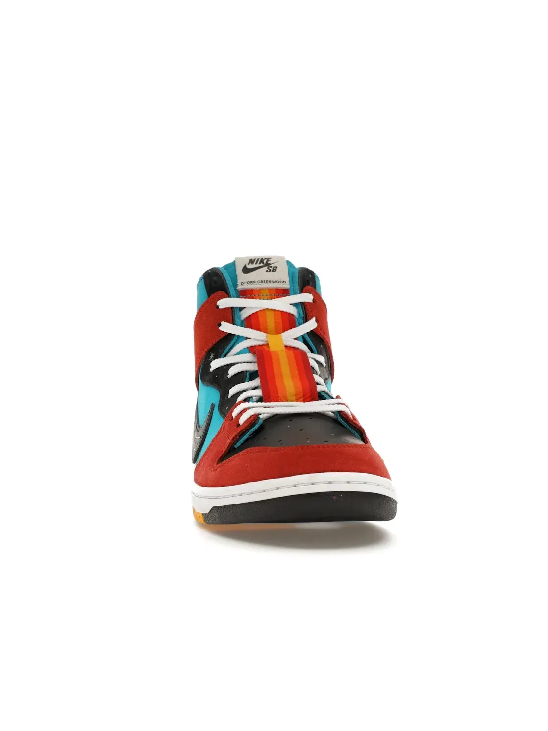 Мужские кроссовки для скейтбординга с принтом Nike SB Dunk High Nike — изображение 2 из 4, синий/черный/оранжевый