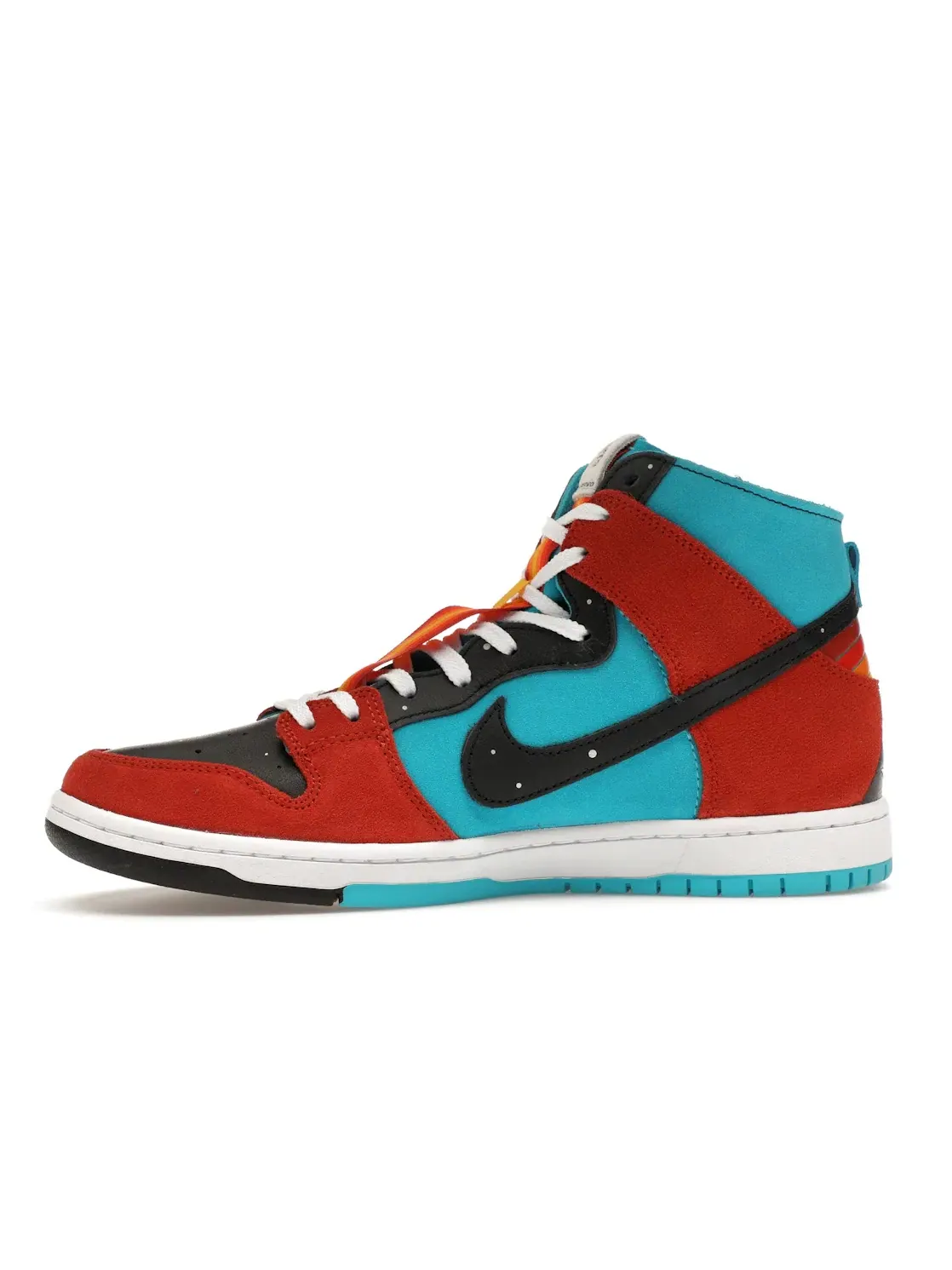Мужские кроссовки для скейтбординга с принтом Nike SB Dunk High Nike — изображение 3 из 4, синий/черный/оранжевый