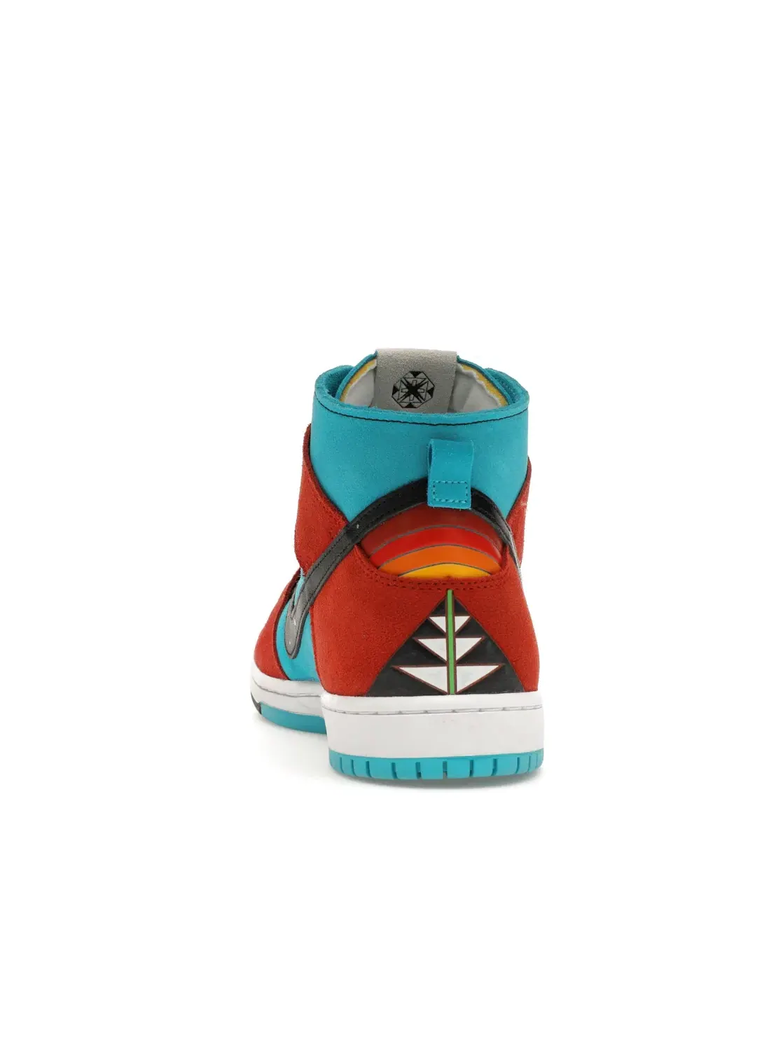 Мужские кроссовки для скейтбординга с принтом Nike SB Dunk High Nike — изображение 4 из 4, синий/черный/оранжевый