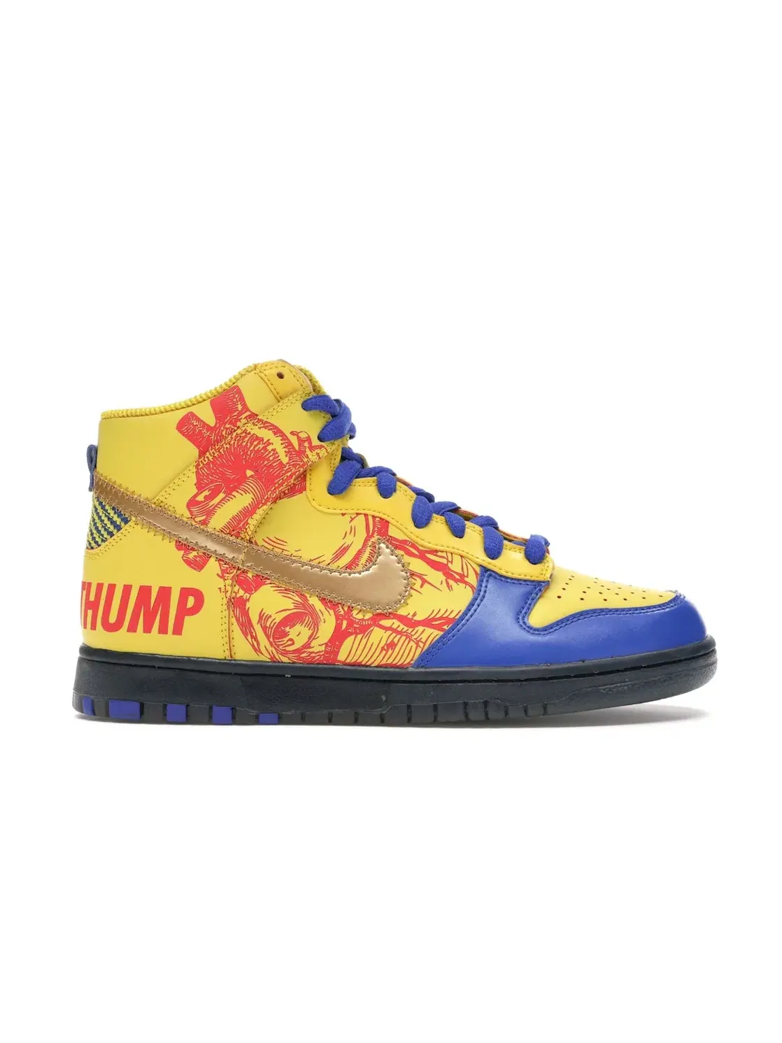 Детские кроссовки для мальчиков высокие Nike SB Dunk High Doernbecher (2012) Nike, Vivid Sulfur Game Royal