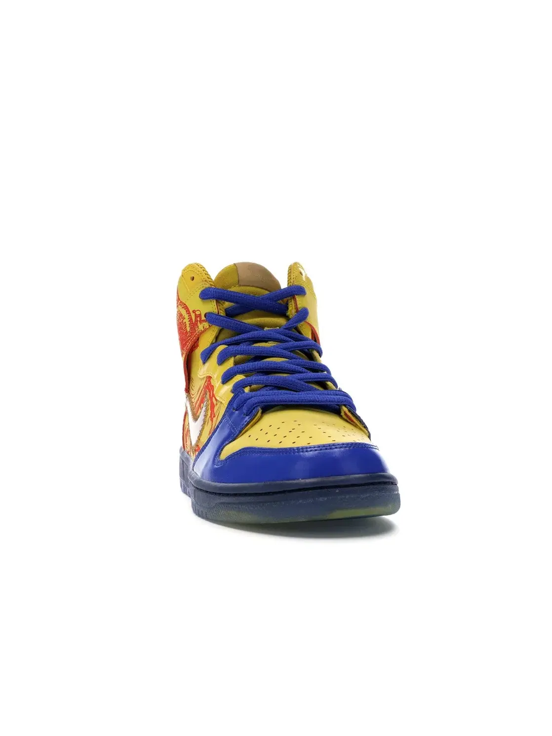 Мужские кроссовки высокие с принтом Nike SB Dunk High Nike, Vivid Sulfur/Game Royal — изображение 2 из 4