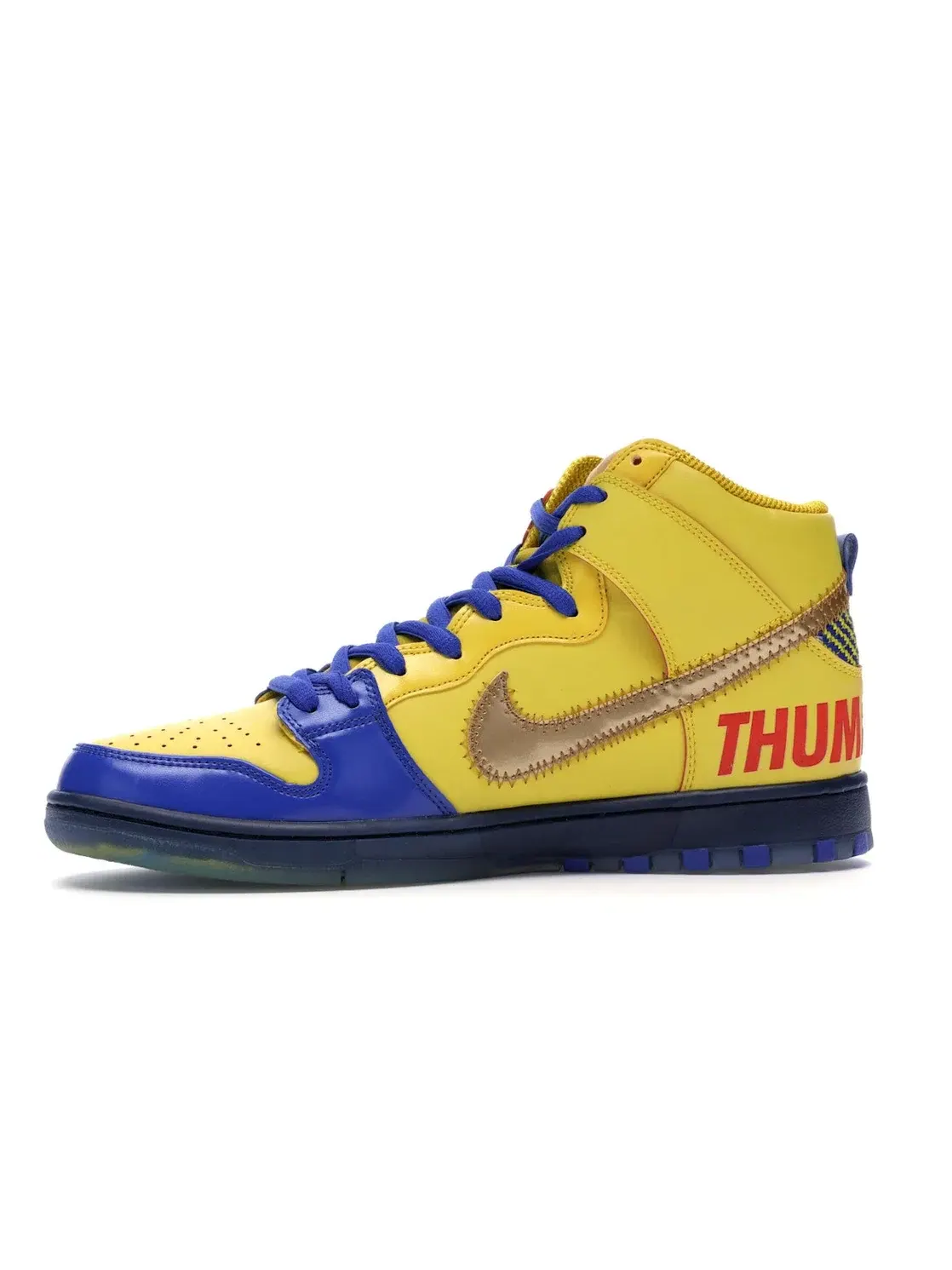 Мужские кроссовки высокие с принтом Nike SB Dunk High Nike, Vivid Sulfur/Game Royal — изображение 3 из 4