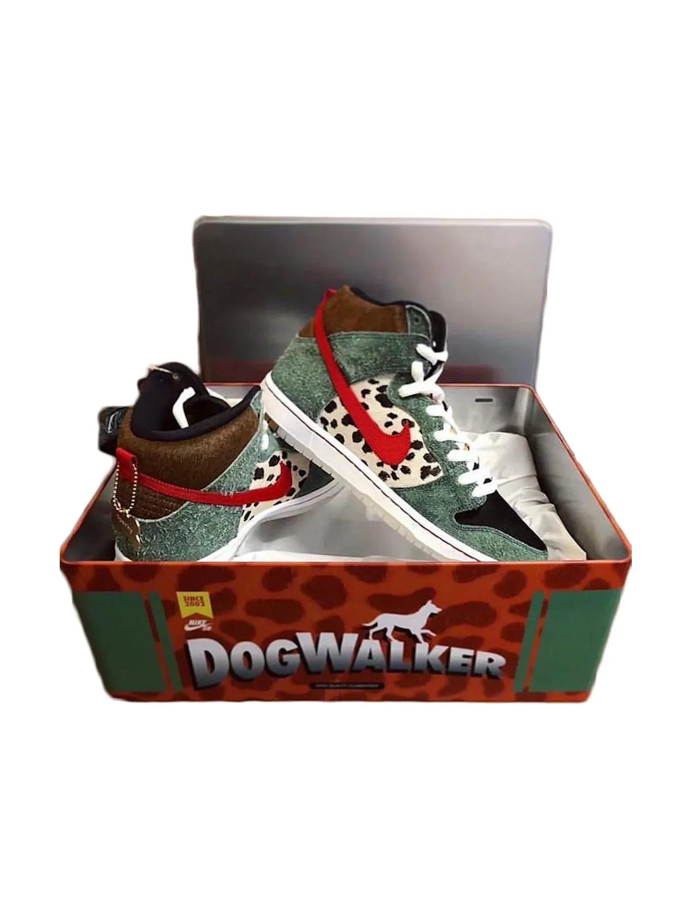 Мужские кроссовки высокие с принтом Nike SB Dunk High Dog Walker Nike — изображение 2 из 2, мульти