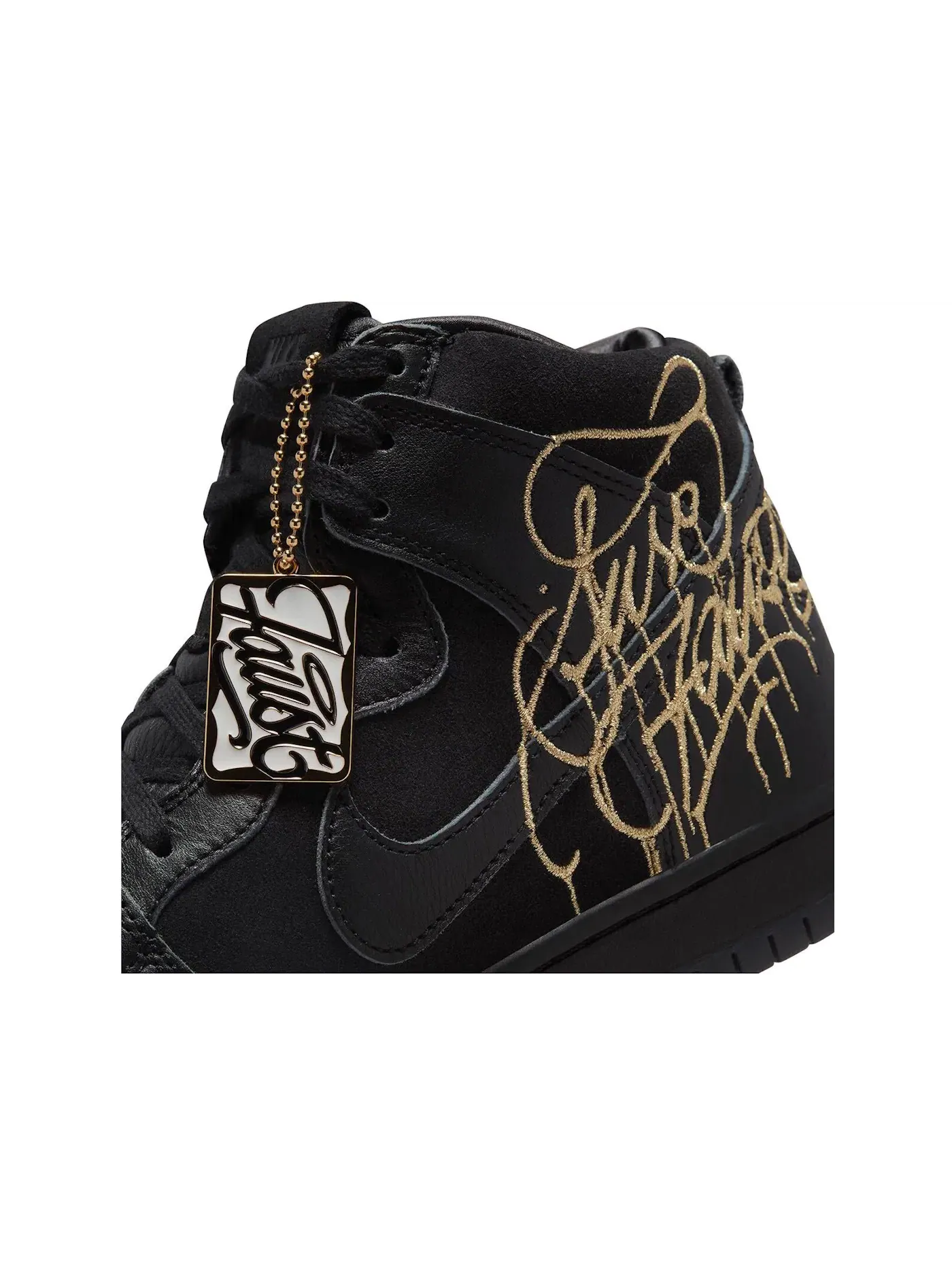 Мужские кроссовки высокие Nike SB Dunk High FAUST Black Gold — изображение 2 из 2