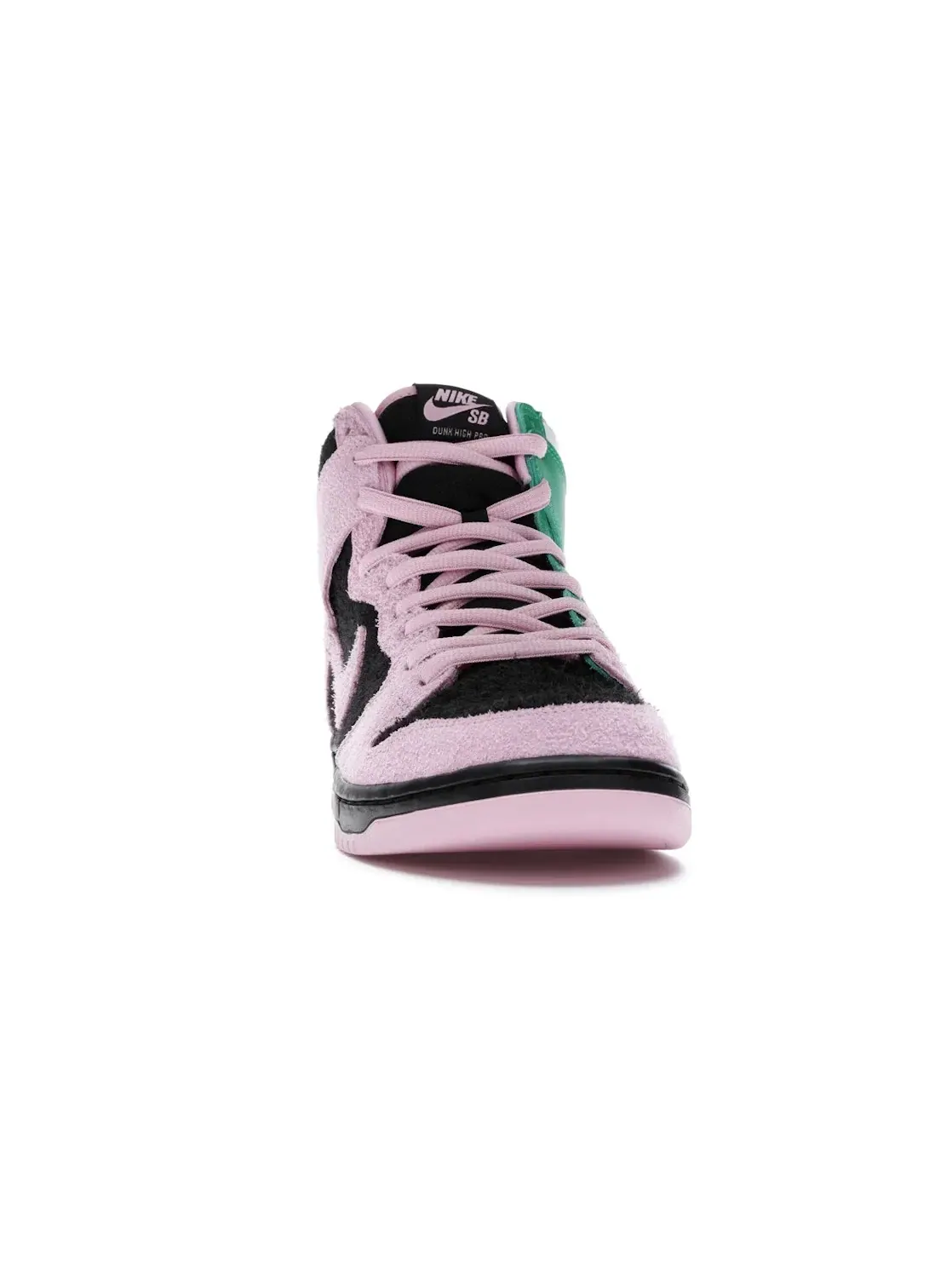 Мужские кроссовки высокие с принтом Nike SB Dunk High Invert Celtics Nike — изображение 2 из 4, черный/розовый-зеленый
