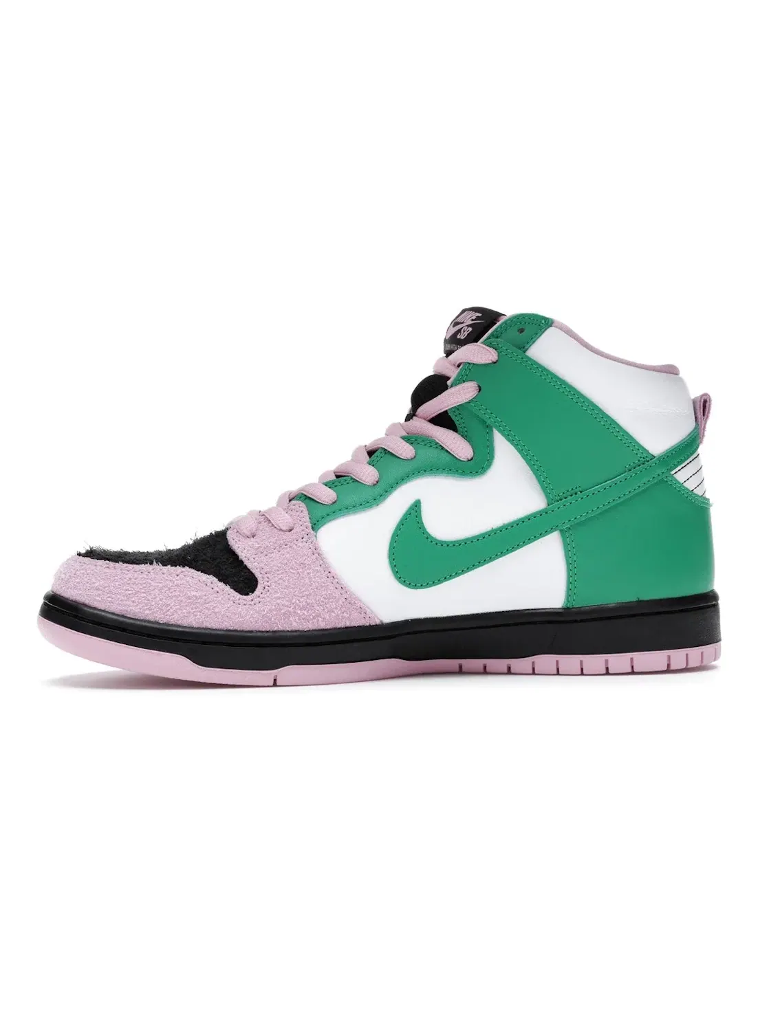 Мужские кроссовки высокие с принтом Nike SB Dunk High Invert Celtics Nike — изображение 3 из 4, черный/розовый-зеленый