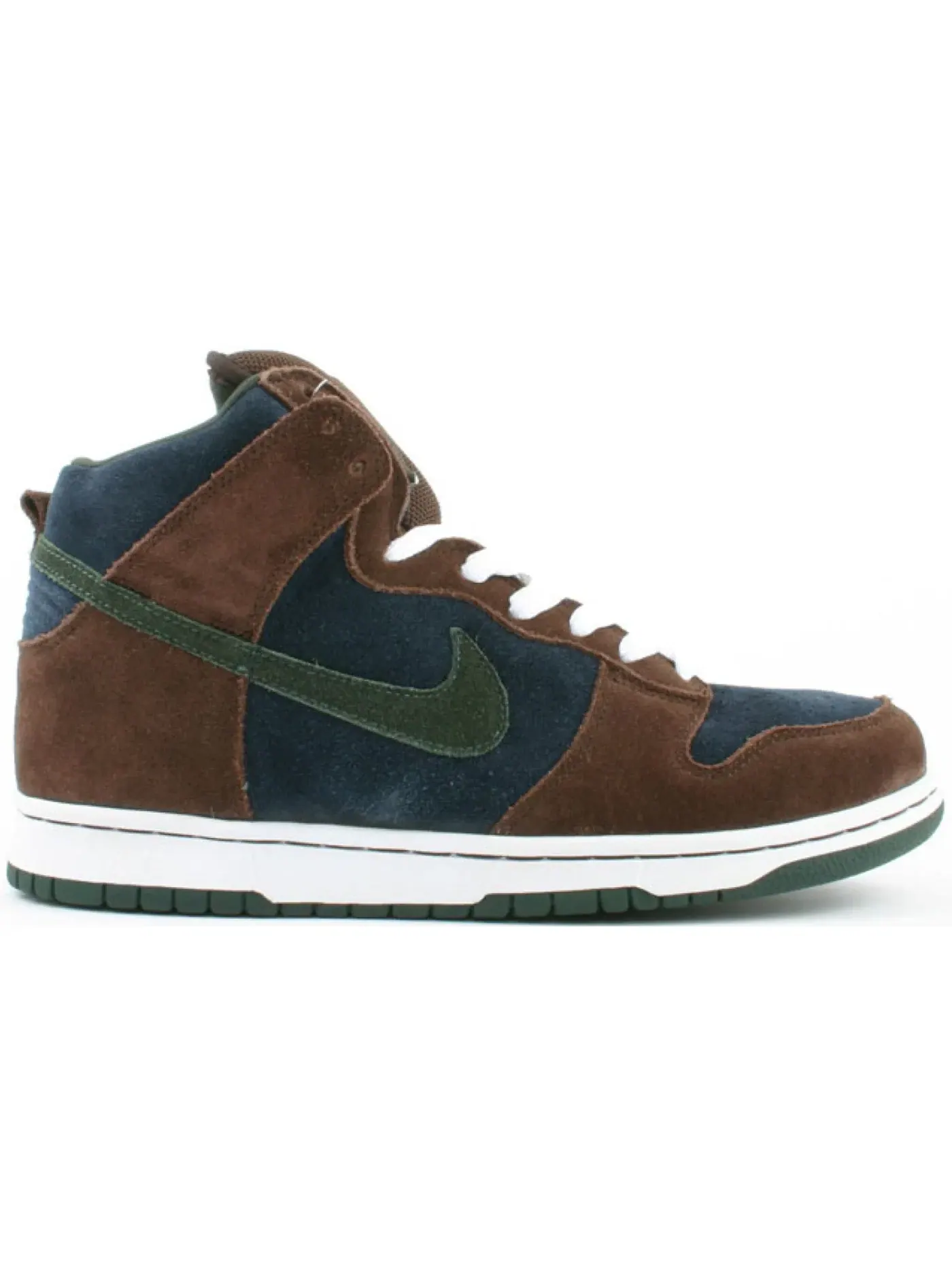 Мужские кроссовки высокие Nike SB Dunk High — изображение 1 из 1, зеленый-коричневый