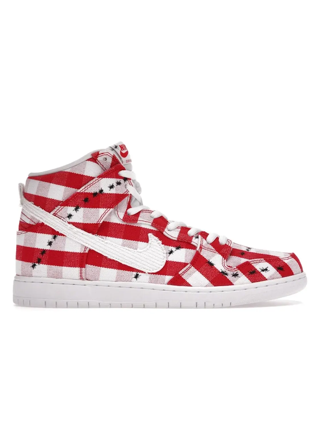 Мужские кроссовки высокие с принтом Nike SB Dunk High Nike — изображение 1 из 4, красный/белый-белый