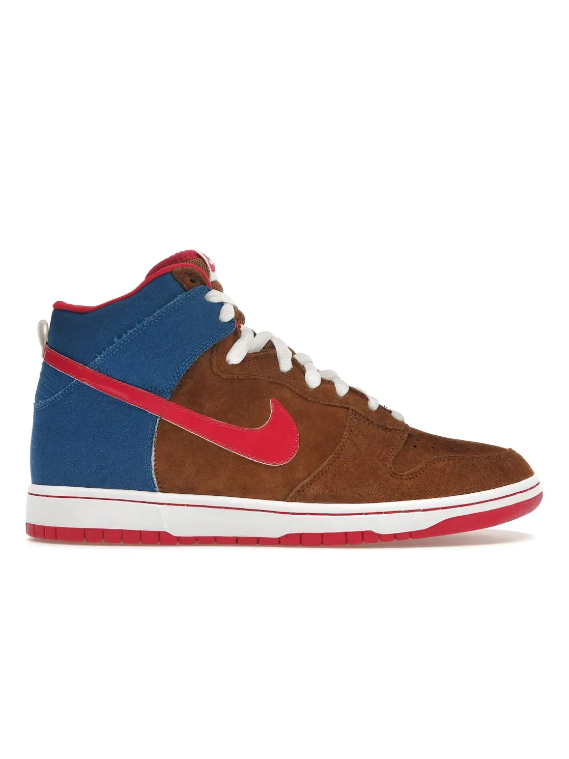 Мужской высокие кроссовки с принтом Nike SB Dunk High Pro Nike, Hazelnut/Cerise — изображение 1 из 4