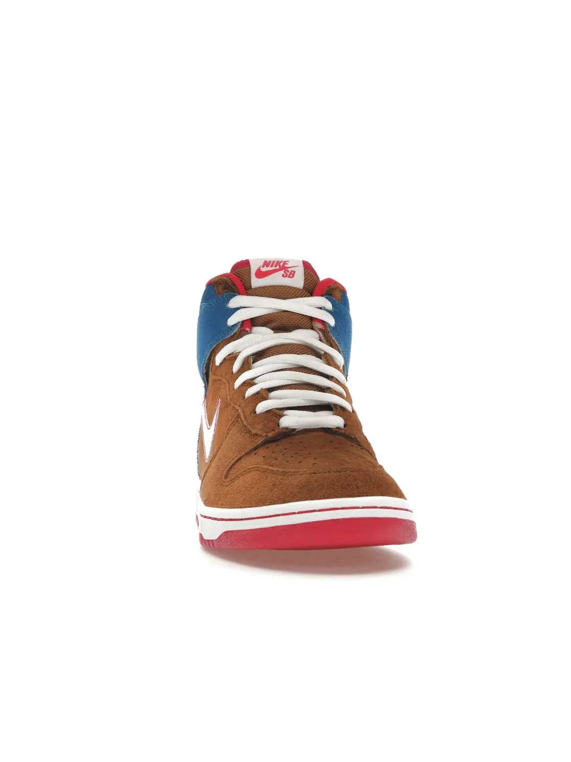 Мужской высокие кроссовки с принтом Nike SB Dunk High Pro Nike, Hazelnut/Cerise — изображение 2 из 4