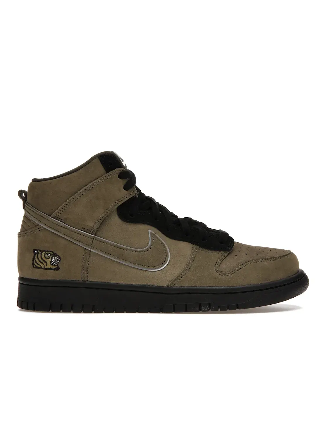 Мужские кроссовки из замши с принтом Nike Dunk High Nike — изображение 1 из 4, оливковый/черный/хаки