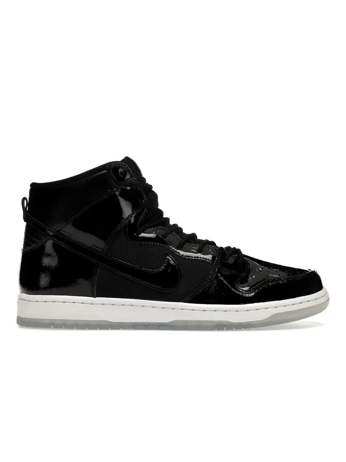 Мужские высокие кроссовки с патентованной кожей Nike SB Dunk High Space Jam Nike — изображение 1 из 4, черный/черный-белый