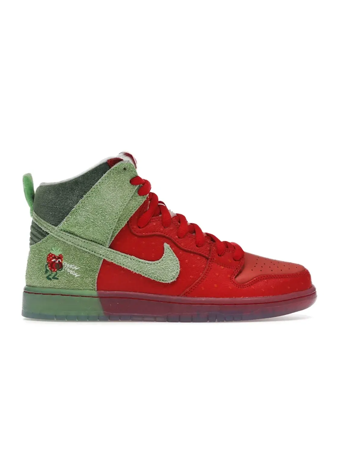 Мужские кроссовки с принтом Nike SB Dunk High Strawberry Cough Nike — изображение 1 из 4, красный/зеленый