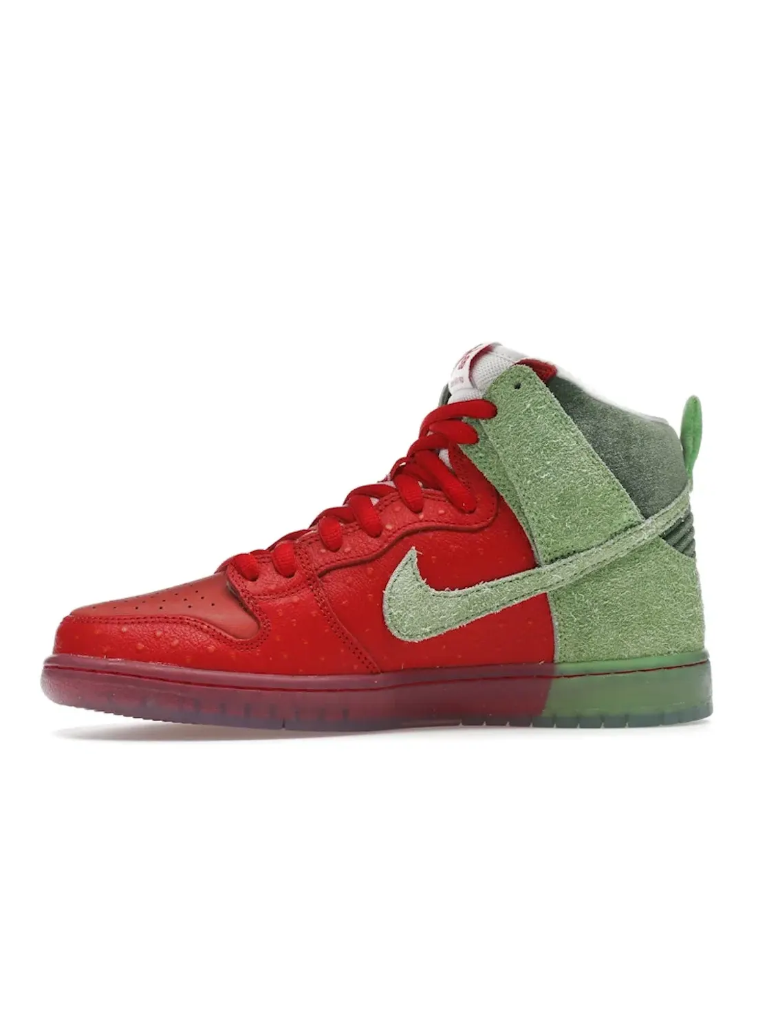 Мужские кроссовки с принтом Nike SB Dunk High Strawberry Cough Nike — изображение 3 из 4, красный/зеленый