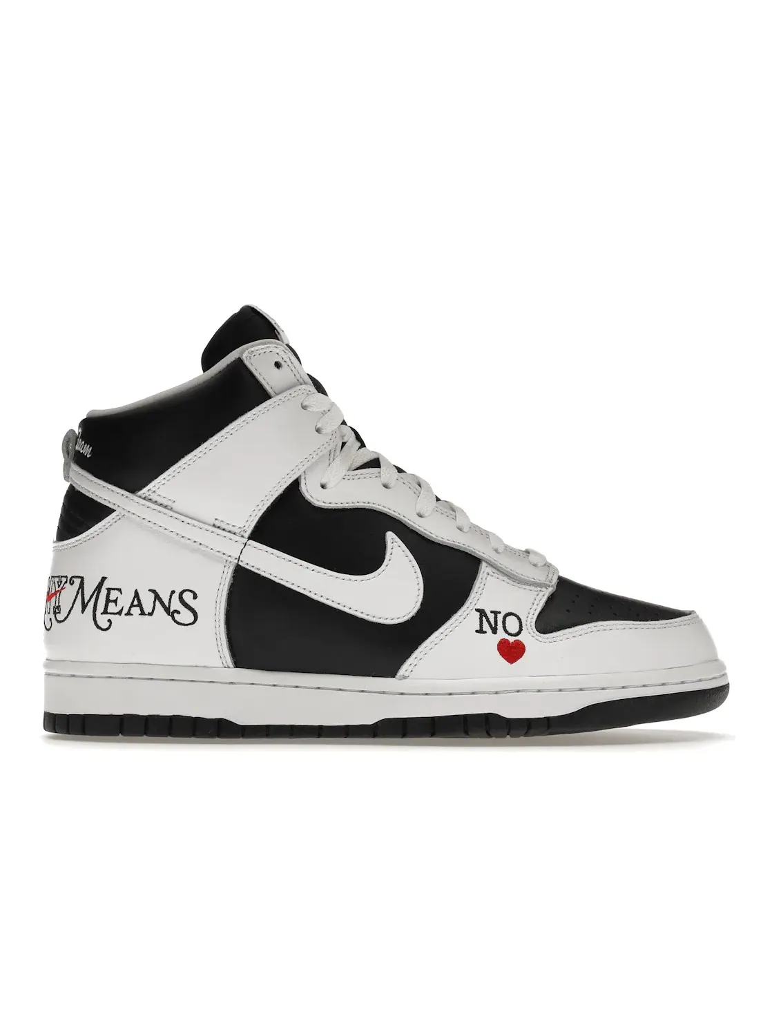 Мужские кроссовки с принтом Nike SB Dunk High Supreme By Any Means Nike — изображение 1 из 4, черный/белый-красный