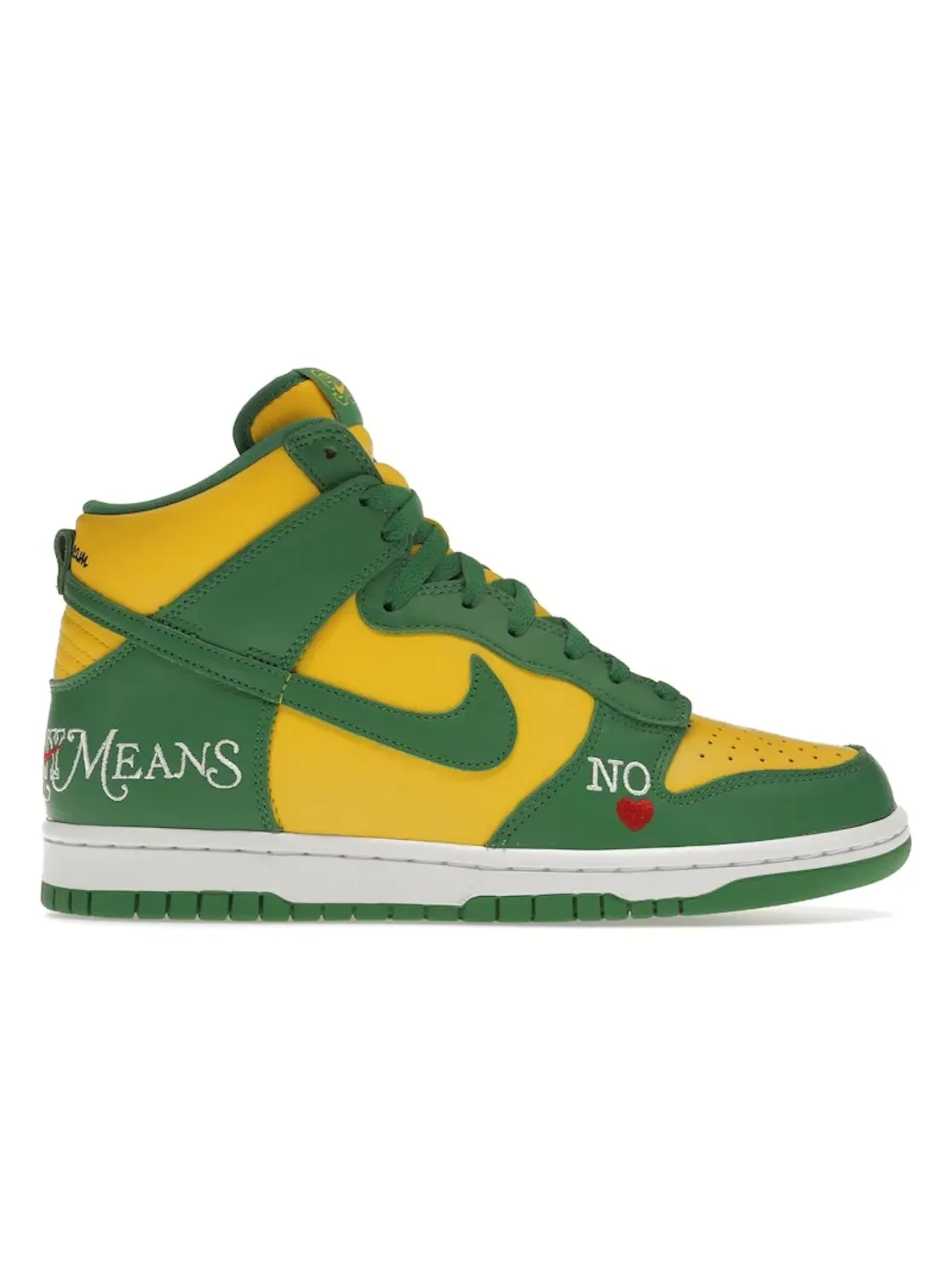 Мужские кроссовки высокие с принтом Nike SB Dunk High Nike — изображение 1 из 4, зеленый-белый