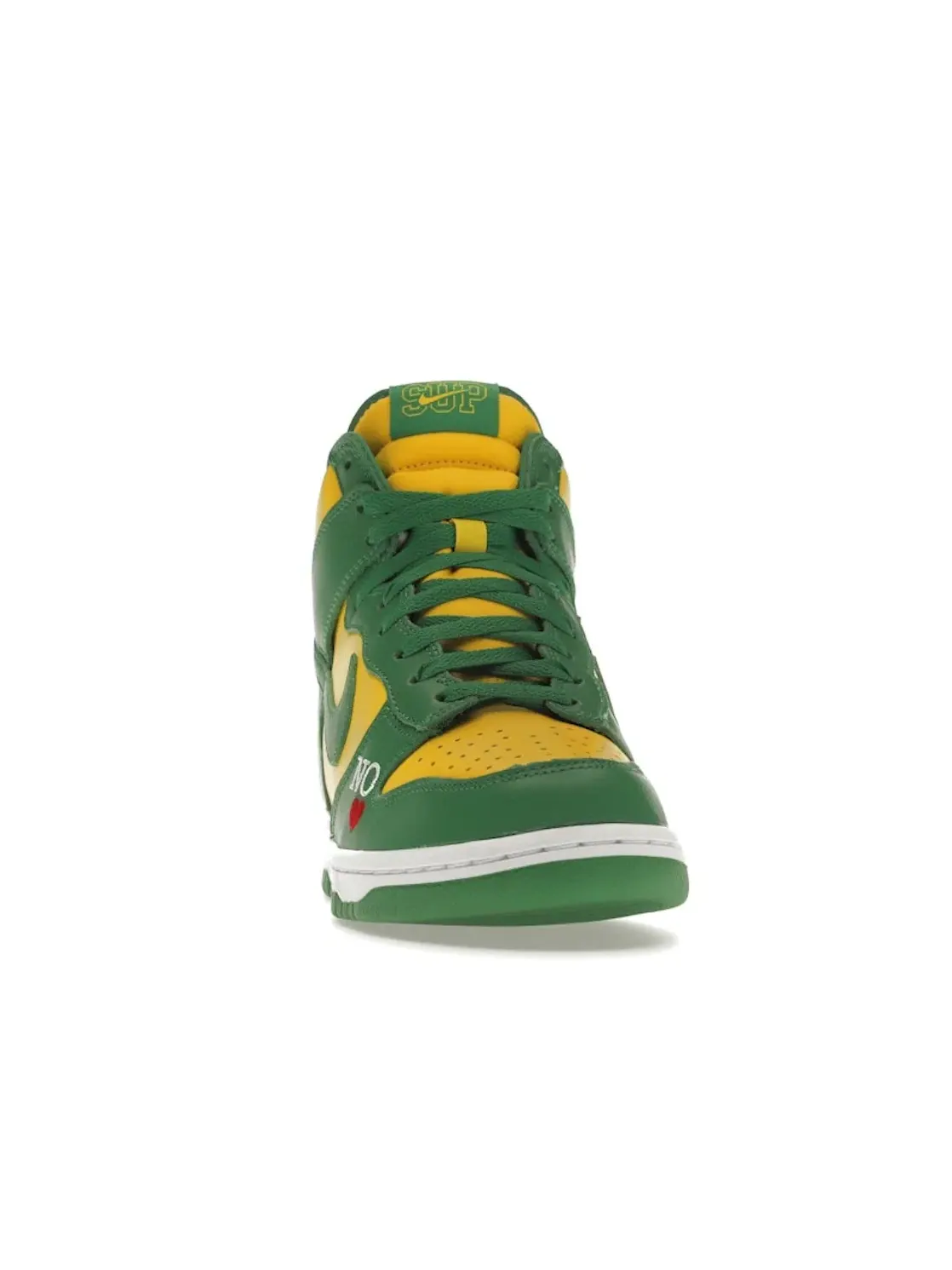 Мужские кроссовки высокие с принтом Nike SB Dunk High Nike — изображение 2 из 4, зеленый-белый