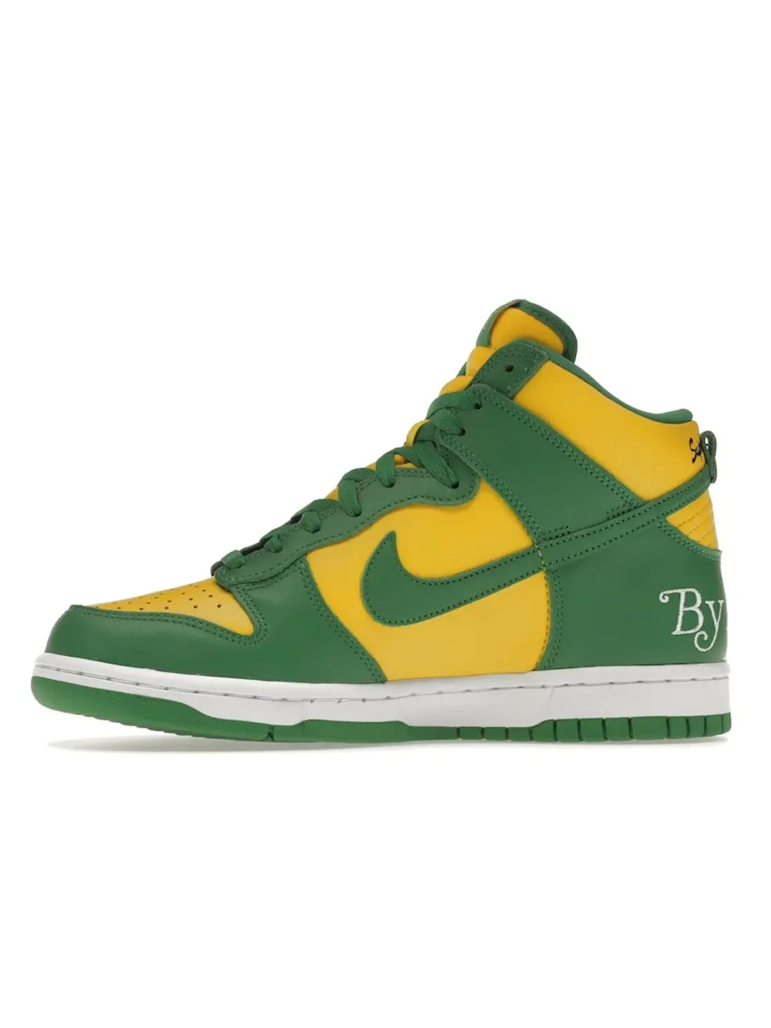 Мужские кроссовки высокие с принтом Nike SB Dunk High Nike — изображение 3 из 4, зеленый-белый