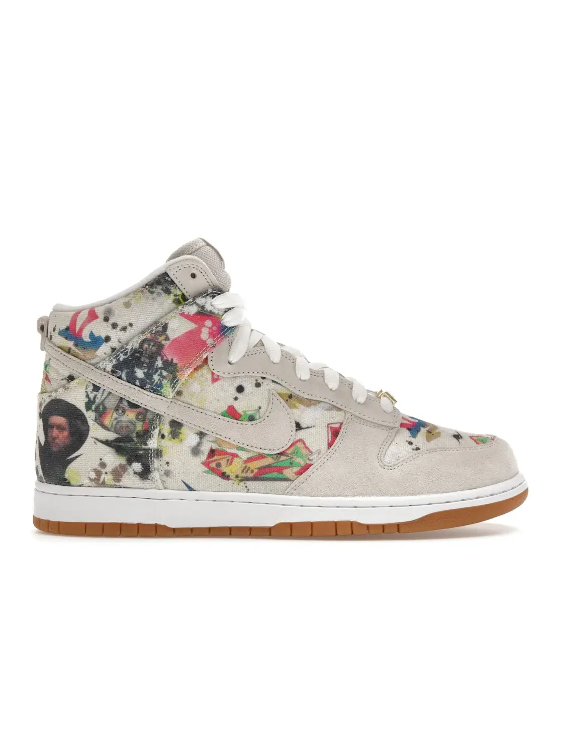 Мужские кроссовки с принтом Nike SB Dunk High Supreme Rammellzee Nike — изображение 1 из 4, белый/белый-мульти