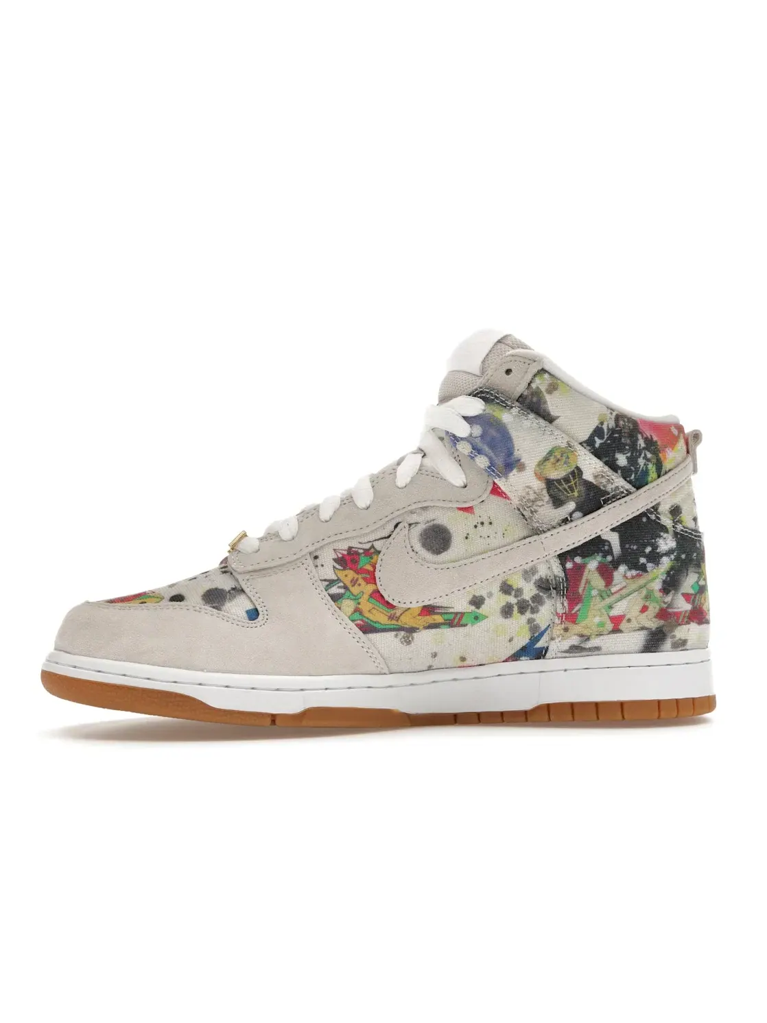 Мужские кроссовки с принтом Nike SB Dunk High Supreme Rammellzee Nike — изображение 3 из 4, белый/белый-мульти