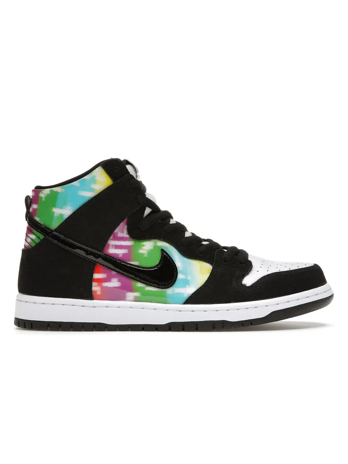Мужские кроссовки с принтом Nike SB Dunk High TV Signal Nike — изображение 1 из 4, черный/мульти