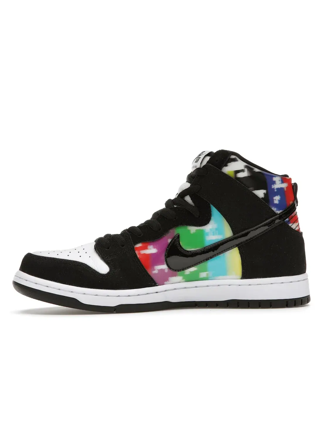 Мужские кроссовки с принтом Nike SB Dunk High TV Signal Nike — изображение 3 из 4, черный/мульти