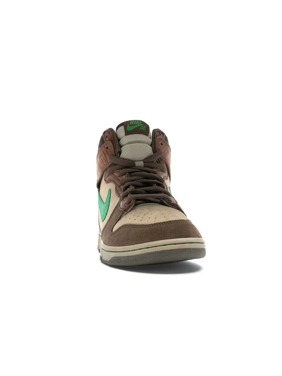 Мужские кроссовки высокие с принтом деревянной палубы Nike SB Dunk High — изображение 2 из 4, классический зеленый