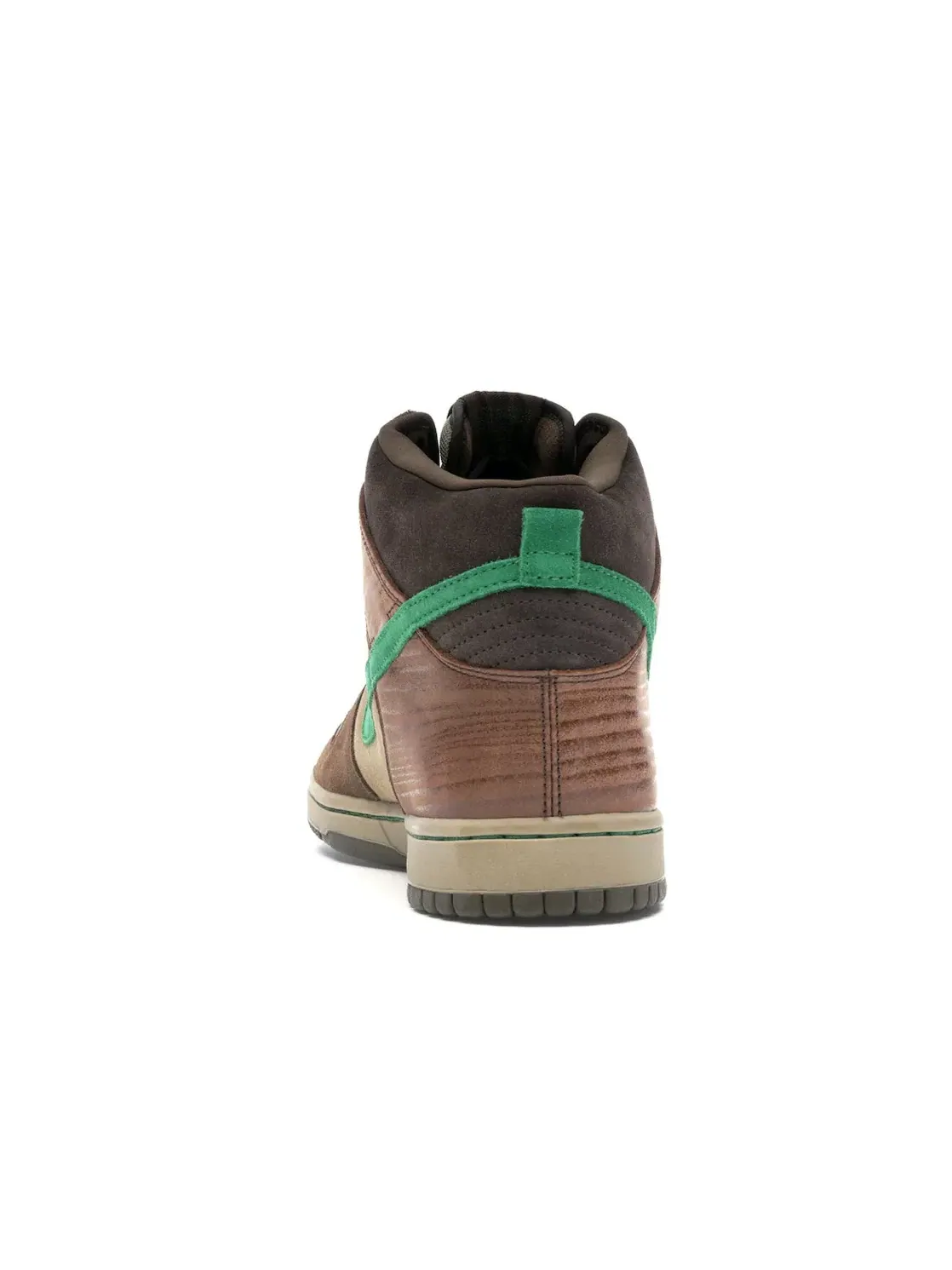 Мужские кроссовки высокие с принтом деревянной палубы Nike SB Dunk High — изображение 4 из 4, классический зеленый