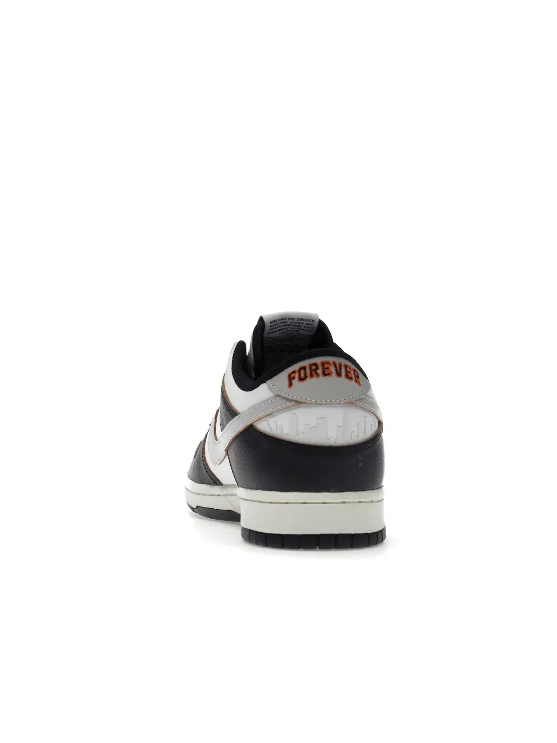 Мужские кроссовки с принтом HUF и металлическим Swoosh Nike SB Dunk Low Nike — изображение 4 из 4, черный/белый-оранжевый