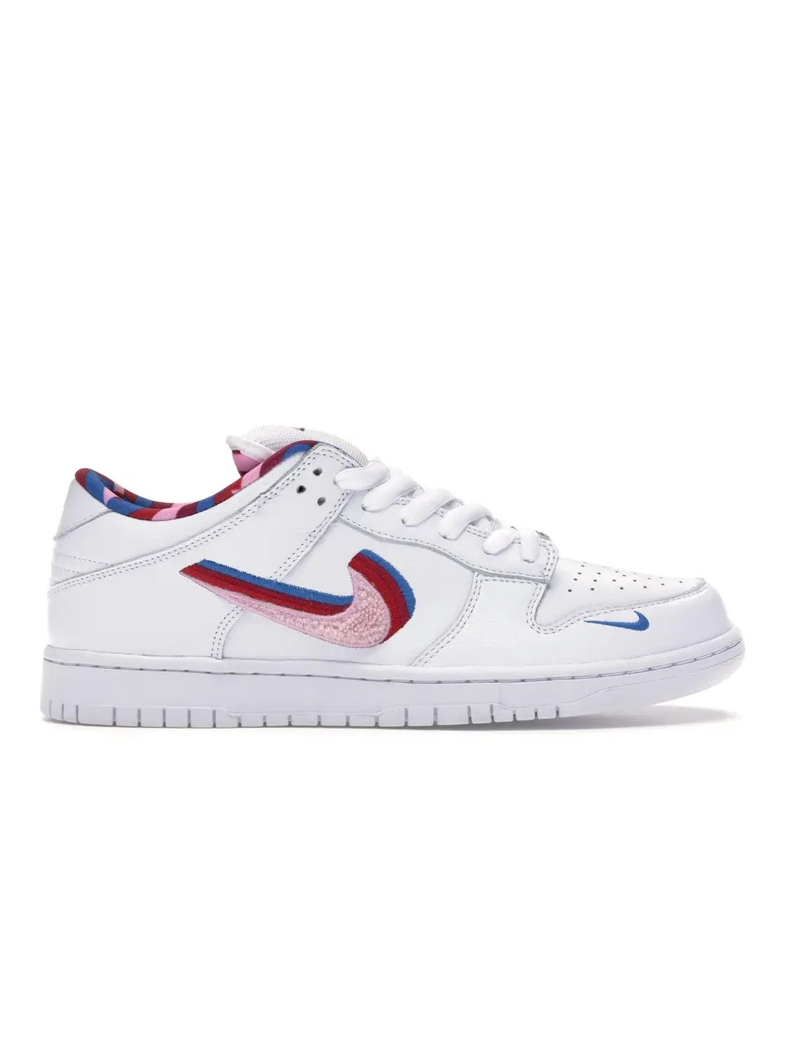 Мужские кроссовки с принтом Nike SB Dunk Low Parra Nike — изображение 1 из 4, белый красный розовый