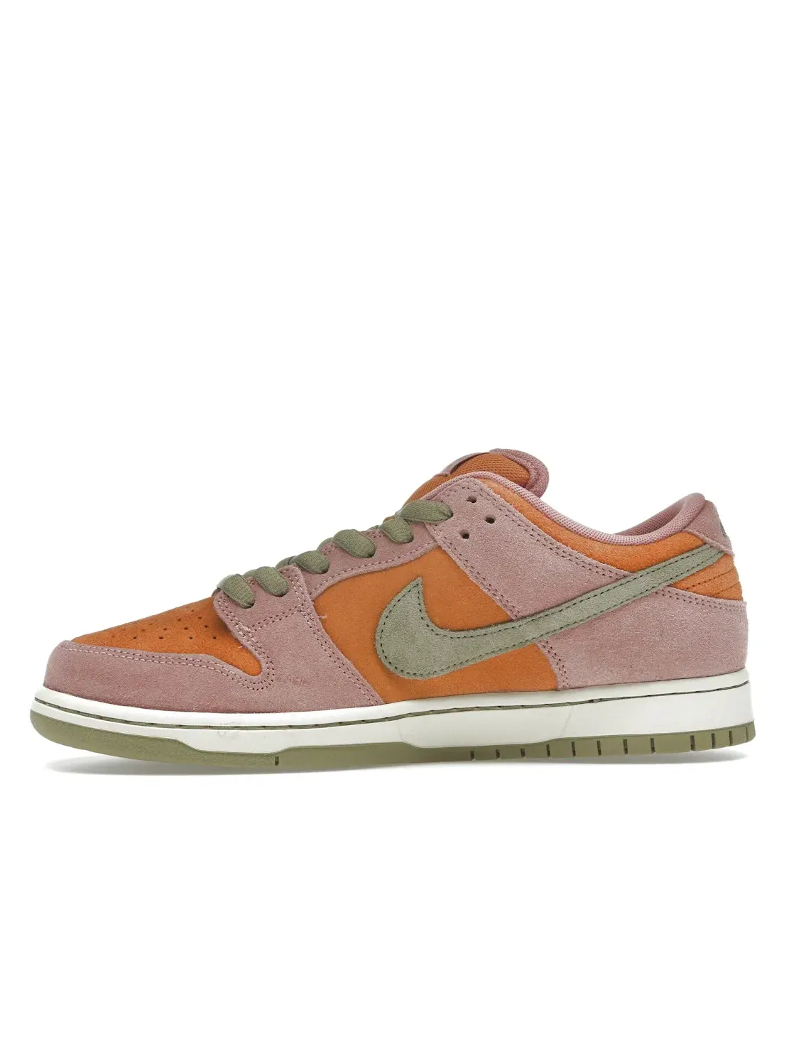Мужские кроссовки с замшевыми накладками Nike SB Dunk Low — изображение 2 из 3, красный/оливковый