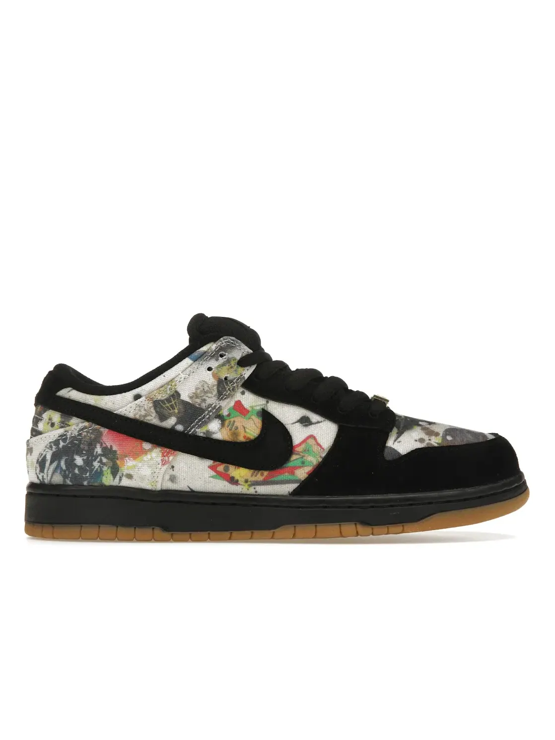 Мужские кроссовки с принтом Nike SB Dunk Low Supreme Rammellzee Nike — изображение 1 из 4, черный/черный-мульти