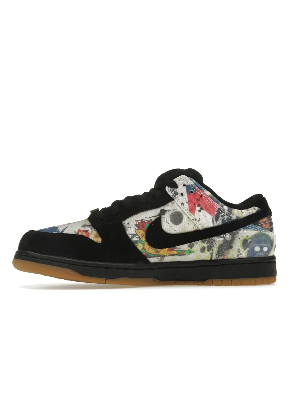 Мужские кроссовки с принтом Nike SB Dunk Low Supreme Rammellzee Nike — изображение 3 из 4, черный/черный-мульти