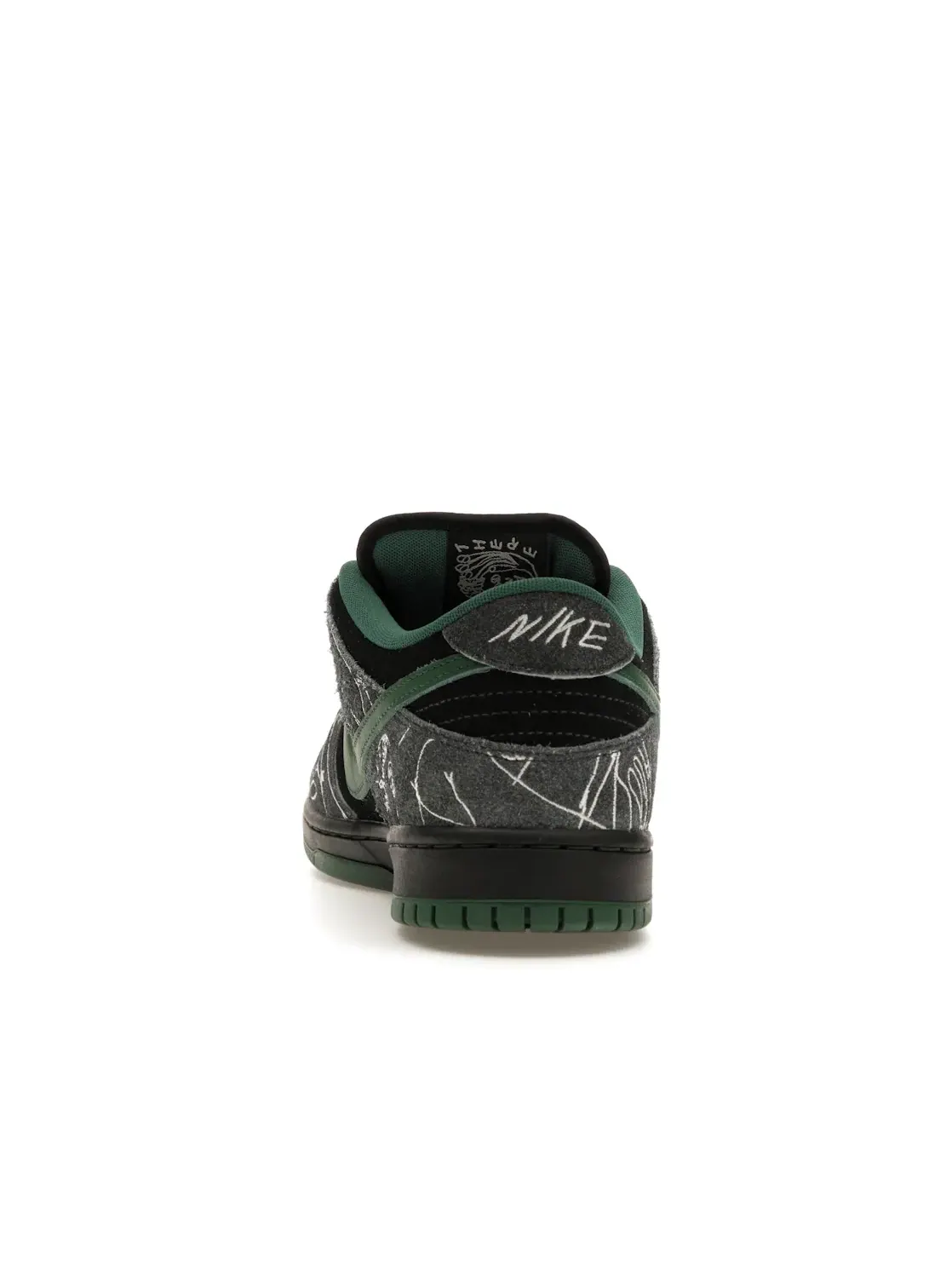 Мужские кроссовки с коллаборацией Nike SB Dunk Low There Skateboards Nike — изображение 4 из 4, черный/зеленый-белый