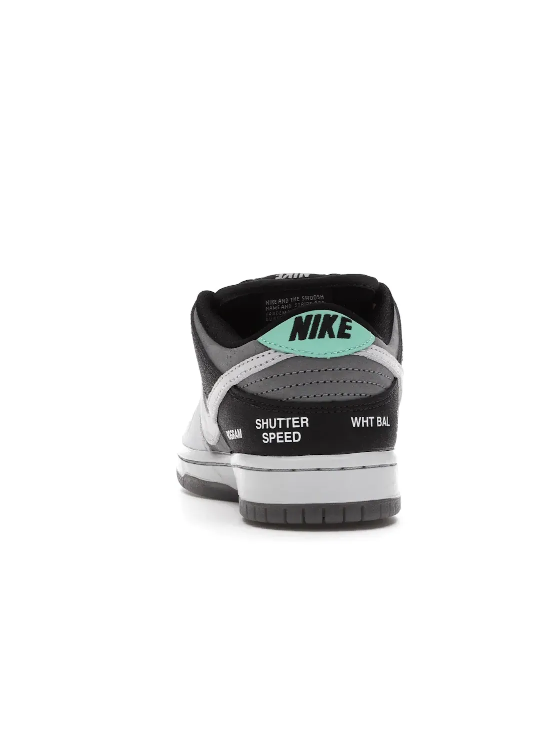 Мужские кроссовки с дизайном от видеокамеры Nike SB Dunk Low VX1000 Nike — изображение 4 из 4, серый/черный-белый