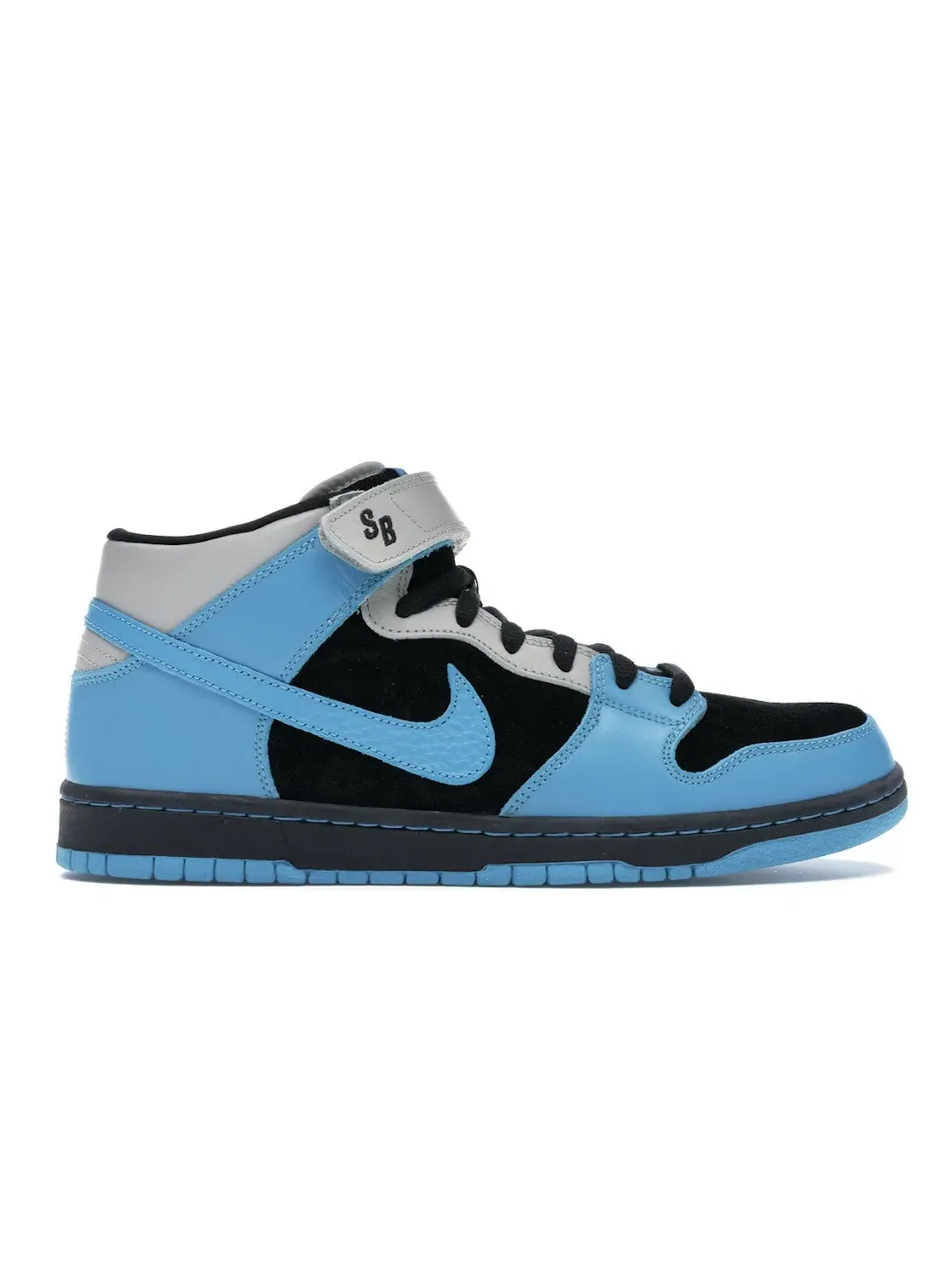 Мужские кроссовки Nike SB Dunk Mid Nike — изображение 1 из 4, черный/голубой синий