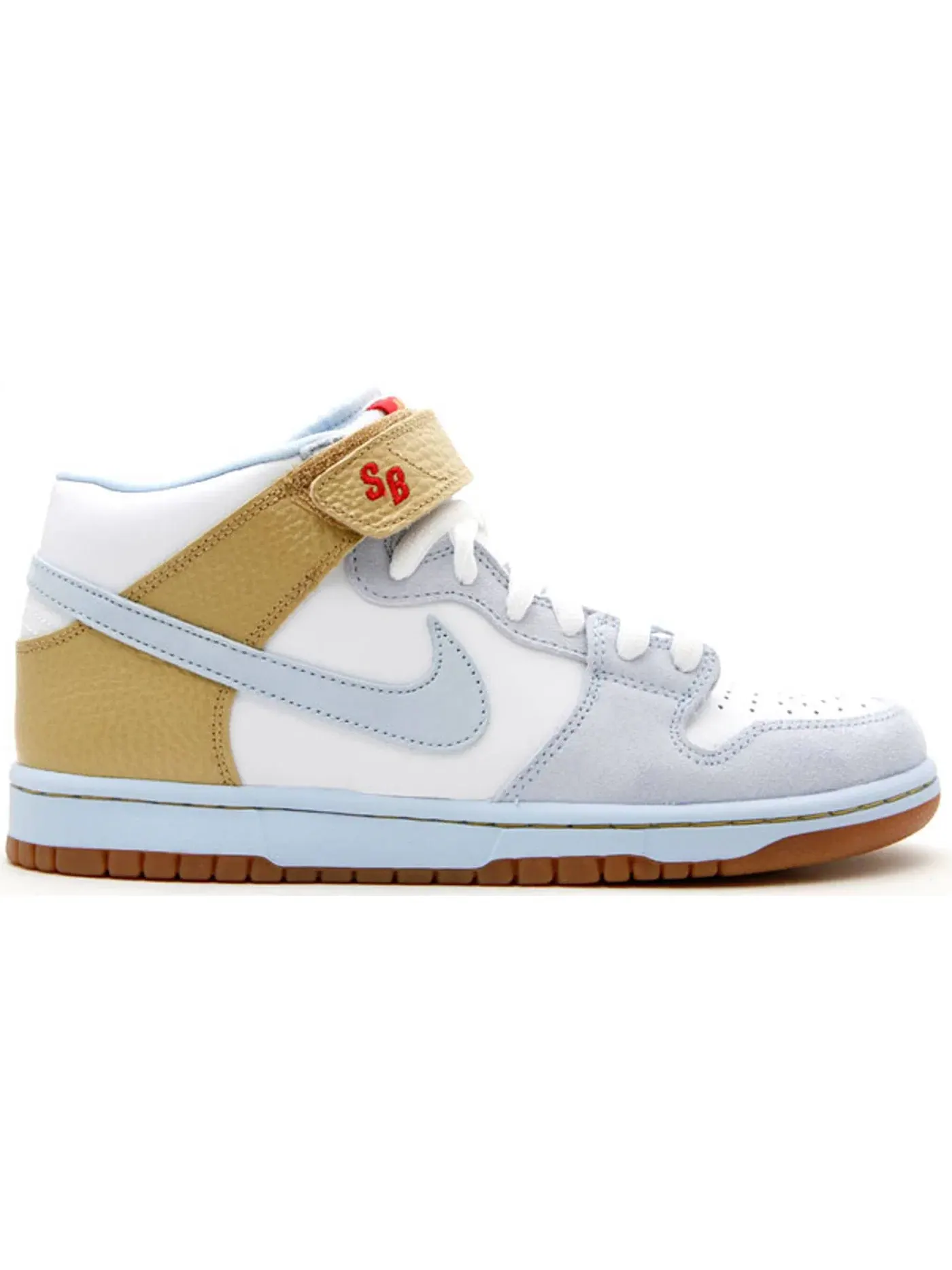 Мужские кроссовки высокие Nike SB Dunk Mid Clubber Lang Nike — изображение 1 из 1, белый/синий