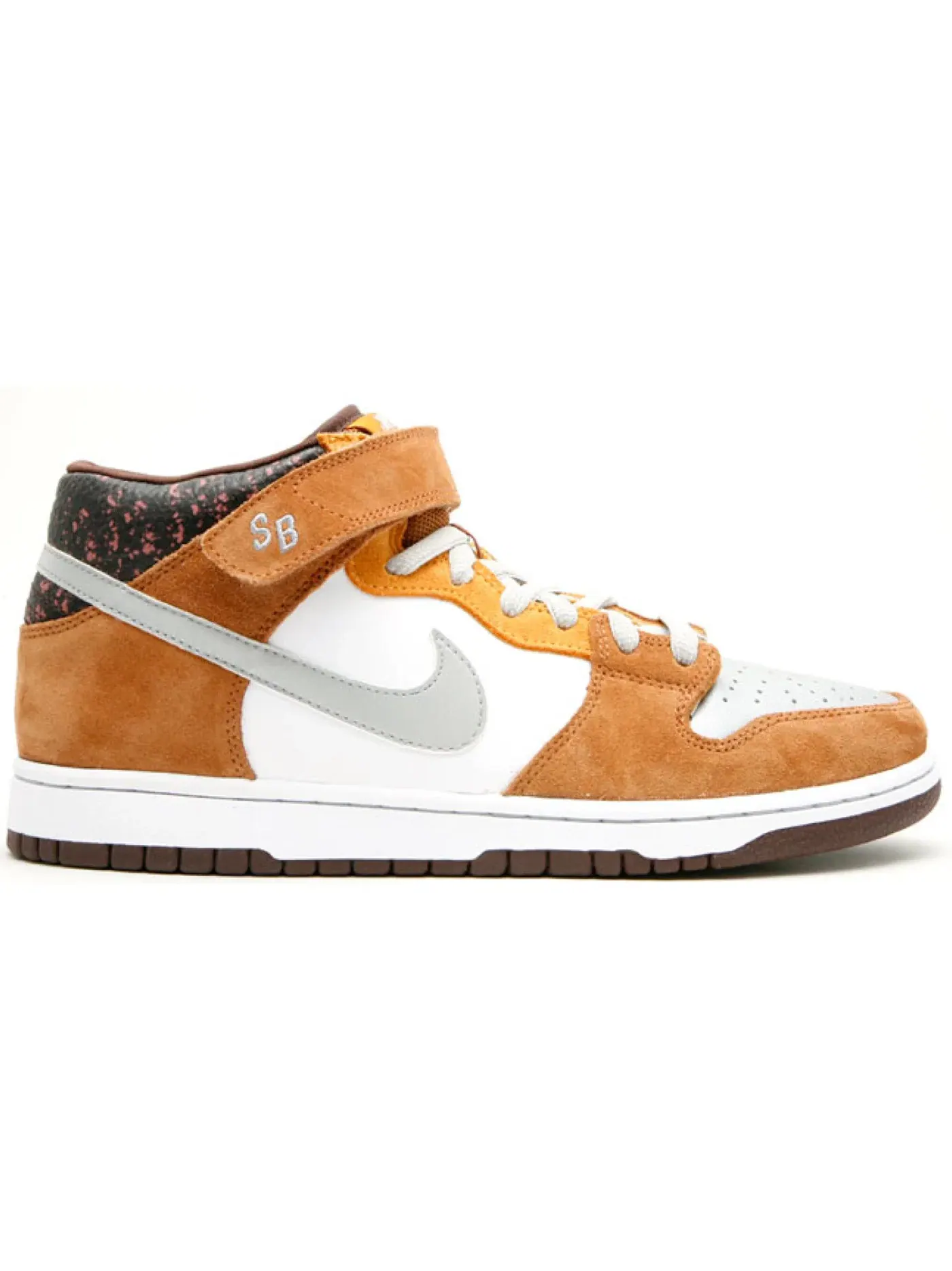 Мужские кроссовки Nike SB Dunk Mid Fender Bass — изображение 1 из 1, белый/серебристый